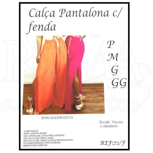 molde calca pantalona com fenda